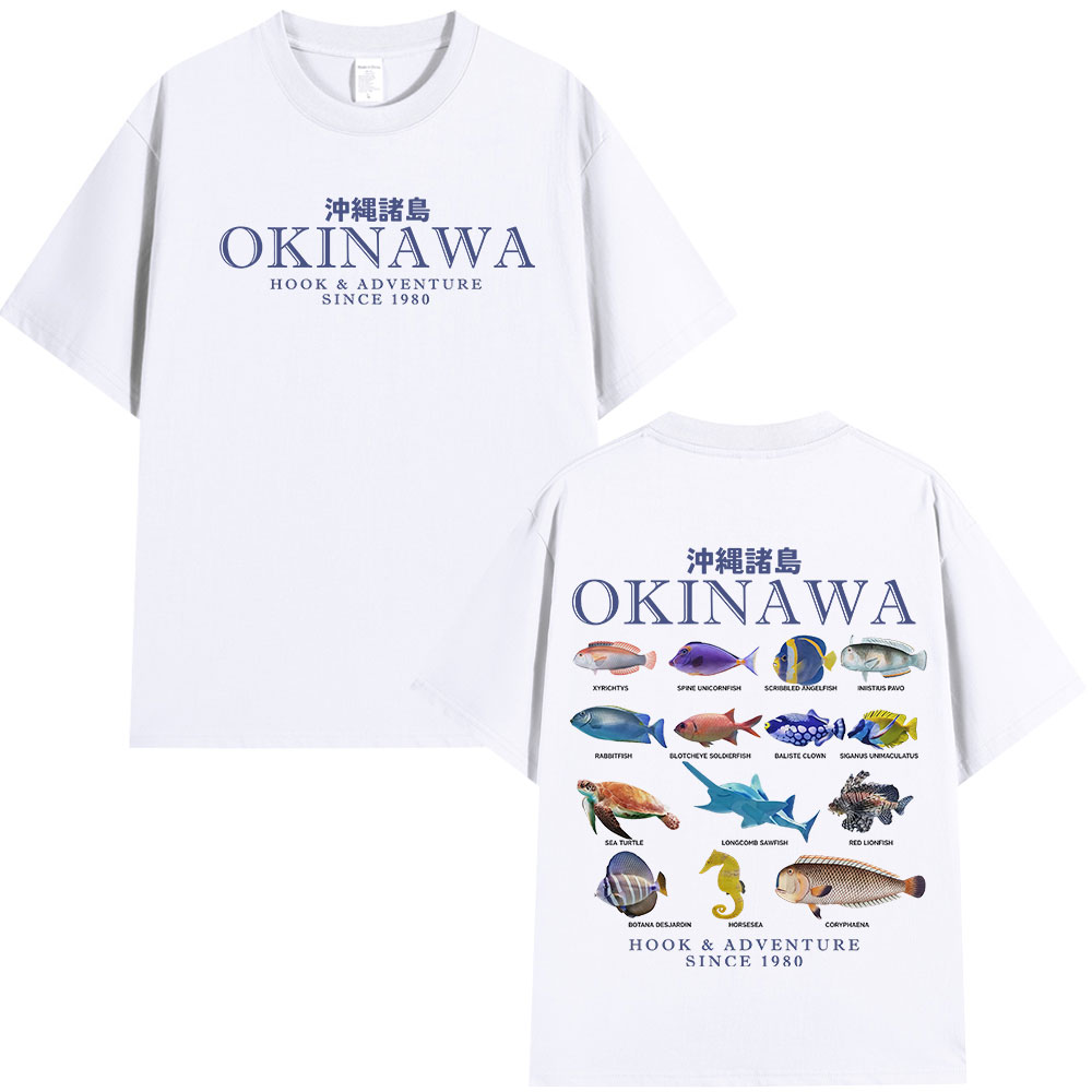 Japanese Women Lifestyle - Okinawa oceano peixe t camisa vida