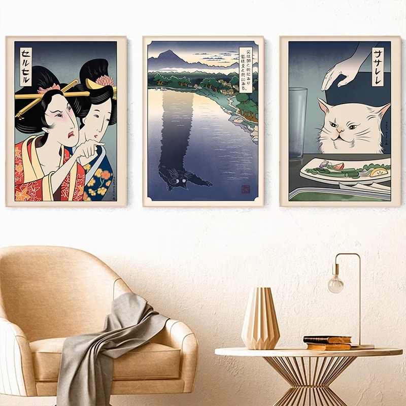 Japanese Women Lifestyle - Japonês ukiyoe estilo cartaz impressão mulher