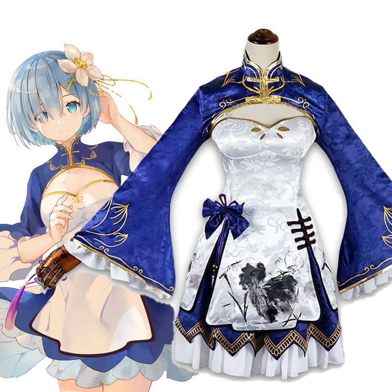 Japanese Women Lifestyle - Rem ram cosplay cheongsam anime re: