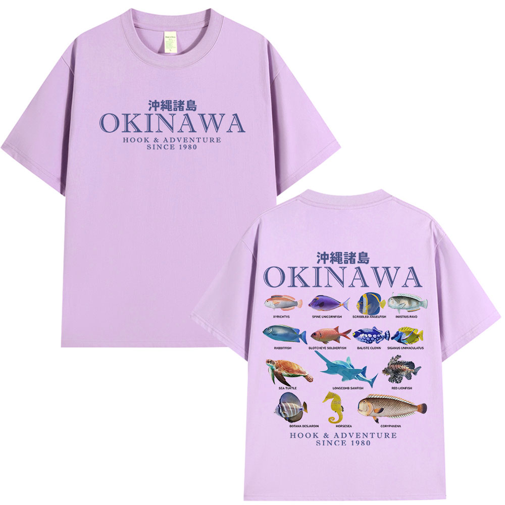 Okinawa oceano peixe t camisa  - Japanese Women Lifestyle avaliação e preço