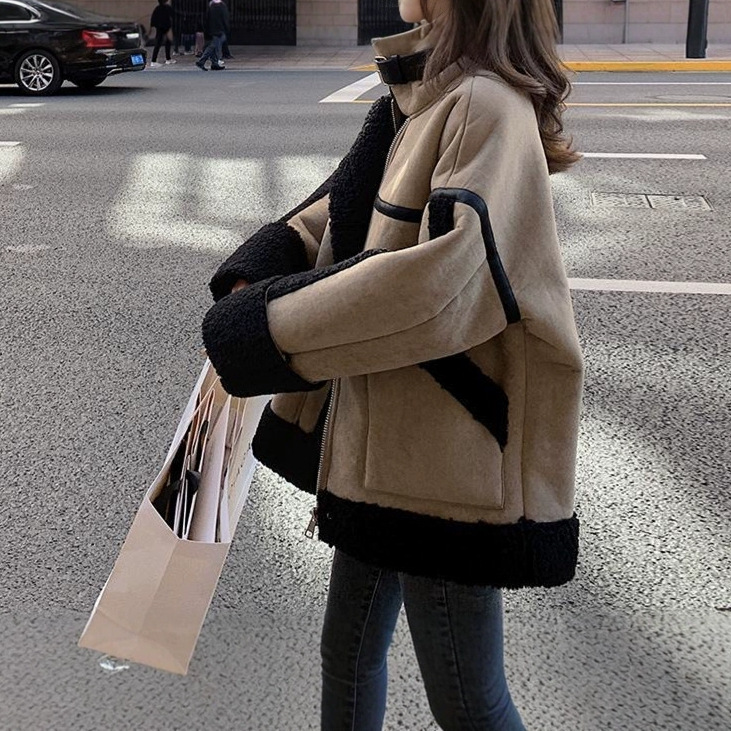 Jaqueta de lã de cordeiro casa - Japanese Women Lifestyle avaliação e preço